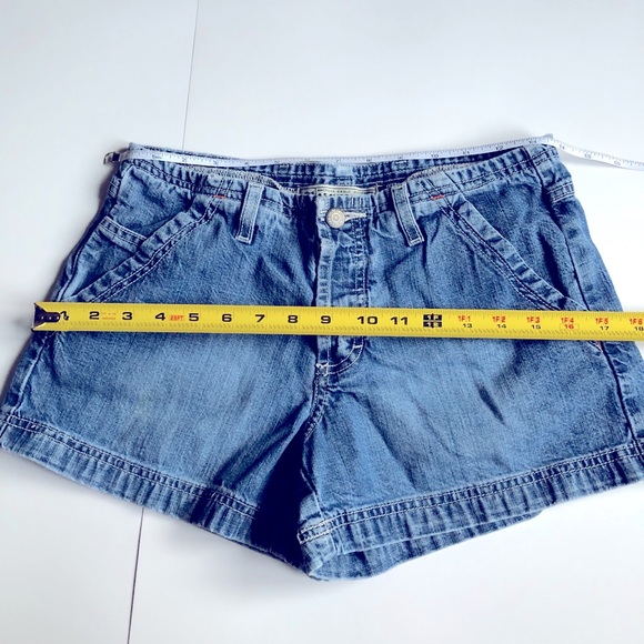 American Eagle Distressed Shorts Blue Size 2 Women - Picture 5 of 12